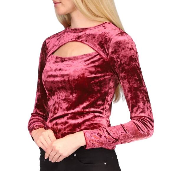 NWT! Michael Kors Long Sleeve Round Neck Top - Size Petite Medium - Picture 1 of 8
